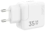 Maxximus MX Burst reisilaadija | 35W | PD, GaN | USB-C | USB-C kuni Lightning kaabliga komplektis | valge
