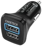 Choetech C0051 autolaadija | 30W | QC | USB-A | must