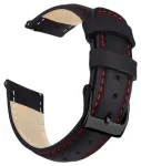 Riff ehtsast nahast 22mm universaalne nutikella rihm (Samsung, Garmin jt) Black