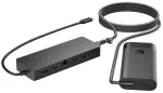 HP Universal USB-C jaotur koos s&uuml;learvuti laadijaga 9H0H9AA#ABB must