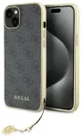 Guess GUHCP15MGF4GGR iPhone 15 Plus 6.7" szary|grey hardcase 4G Charms Collection