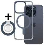 Amazing Thing Titan Pro Mag Ring Grip telefoni &uuml;mbris alusega ja MagSafe toega iPhone 15 Pro tumesinine