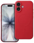 Silicone Mag Cover telefoni &uuml;mbris MagSafe toega iPhone 17 punane