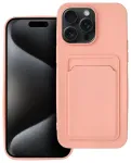 Card raamatut&uuml;&uuml;pi telefoni &uuml;mbris iPhone 15 Pro Max roosa