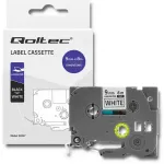 Qoltec Tape for BROTHER TZe-221 | 9mm x 8m | White / Black overprint