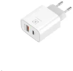 Maxximus MX Alfa reisilaadija | 20W | PD, QC | USB-C, USB-A | USB-C kuni USB-C kaabliga komplektis | valge