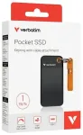 Verbatim Dysk SSD 1TB - brelok do kluczy z kablem USB 3.2 gen.2 czarno-pomarańczowy|black-orange 32193