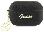 Guess GUAP2GLGSHK AirPods Pro 2 cover black|black Glitter Flake 4G Charm