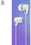 iKAKU KSC-310 Universaalsed Kerged HiFi In-Ear K&otilde;rvaklapid 3.5mm Mikrofoni ja 1.2m Juhtmega Valged