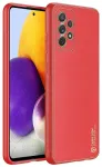 Dux Ducis Yolo elegantne pehmest TPU-st ja PU-nahast &uuml;mbris Samsung Galaxy A72 4G punane
