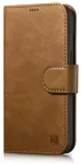 iCarer Oil Wax Wallet Case 2in1 naha ja RFID-kaitsega klapp-telefonikaas iPhone 14 Plus jaoks, pruun (WMI14220723-TN)