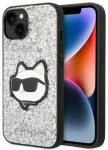 Karl Lagerfeld KLHCP14SG2CPS iPhone 14 | 15 | 13 6,1" srebrny|silver hardcase Glitter Choupette Patch