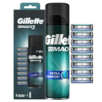 Gillette Mach3  8 tk + Mach3 geel 200ml