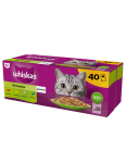 WHISKAS M&auml;rgtoit T&auml;iskasvanud Kassidele Veiseliha, Kana, L&otilde;he, Tuunikala (40x85g)