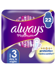 ALWAYS Platinum Size 3 H&uuml;gieenisidemed Day & Night, 22 tk