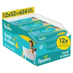 Pampers Fresh Clean Plastic Free niisked beebisalvr&auml;tid  624 tk