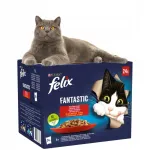 Felix Fantastic kana, veiseliha, k&uuml;&uuml;liku, lambaliha maitsega, 24x85 g