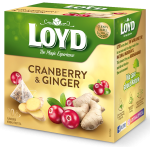 Loyd Cranberry & Ginger maitsestatud &uuml;rdi- ja puuviljatee jook j&otilde;hvika- ja ingverimaitsega 40 g (20 tk)