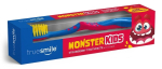 True Smile Monster Kids Strawberry maasikamaitseline laste hambapasta koos hambaharjaga 75 ml