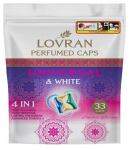 Lovran Universal & White 4in1 Perfumed Caps kapslid riiete pesemiseks 33 tk.