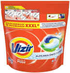 Vizir All In 1 Pods Alpine Fresh pesukapslid valge ja heleda pesu pesemiseks 50 tk.