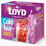 Loyd Cold Infusion Tea Strawberry & Raspberry k&uuml;lmas vees valmistatav maitsestatud &uuml;rdi- ja puuviljatee jook maasika ja vaarika maitsega, teekotikestes 30 g (12 tk).