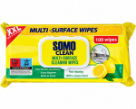 SOMO CLEAN Multi-Surface XXL Lemon niisked puhastuslapid erinevatele pindadele sidrunil&otilde;hnaga (100 tk.)