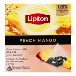 Lipton Peach & Mango Tea virsiku- ja mangomaitseline aromatiseeritud must tee teekottides 34 g (20 tk.)