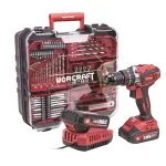 Akumulaatorkerimispuur vanglaga WORCRAFT 20V LI@-@ ION ja tarvikud 78vnt., 2x2.0Ah