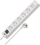 Bremoutha 5-Way toiteplokk 2 &times; USB-C, l&uuml;liti, 3 m Kaabelvalge, Brennenstuhl