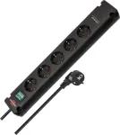 Bremoutha 5-Way toiteplokk 2 &times; USB-C, l&uuml;liti, 3 m Kaabelmust, Brennenstuhl
