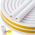 Lipni EPDM langų ir durų tarpinė D, 9 &times; 7.5 mm, 100 m, balta KELTIN K02901A