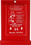 Tuletekk 1,2 &times; 1,8 m, klaaskiud KD3670