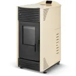 Veeringiga pelletpliit TOBY H 15 (4.3-14,3 kW) Cappuccino