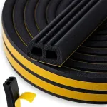 Lipni EPDM langų ir durų tarpinė E, 15 &times; 8 mm, 50 m, juoda KELTIN K02920C