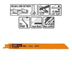 Saeveskid 205x1, 25mm BIM Z10-14 5vnt. 205x1, QX00006Z Z10-14TPI, CMT