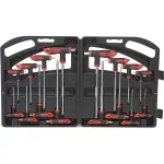 T-t&uuml;&uuml;pi kuusnurkne v&otilde;tmekomplekt TORX ja HEX (&uuml;marpea) 16vnt.