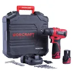 Akukruvikeeraja WORCRAFT plastikm&auml;rgi 12V LI-ION tarvikutega