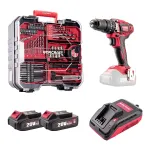 Akukruvikeeraja-trell sepistusega WORCRAFT 20V LI-ION ja tarvikutega 74vnt., 2x2.0Ah