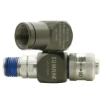 Pneumaatiline pistik 1 / 4 (s.t.) 360 &deg; koos regulaatoriga