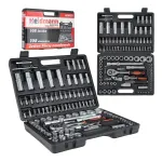 Galvučių ir įrankių rinkinys 1/2" bei 1/4", 108 dalys GEKO G10151
