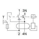 SCHRACK AK617632-- &mdash; Residual Current Circuit Breaker koos Overcurrent Protection 1+N, AMPARO 10kA, C 32A, 30mA, Type A
