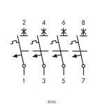 SCHRACK BM618463-- &mdash; Miniature Circuit Breaker BMS6 B, 63A, 4P, 6kA