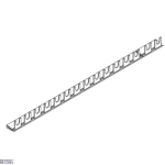 SCHRACK BS900140-- &mdash; Busbar 1P, 10mm&sup2;, 1m, Fork