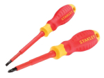Stanley STHT60030-0 &mdash; FatMax VDE isoleeritud Pozi & Slotted kruvikeeraja 2pcs komplekt PZ2 un PZ4 STHT60030-0 Stanley