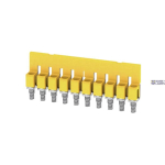 Weidm&uuml;ller 1052060000 &mdash; Terminal Block Cross-Connector when screwed in, yellow, 41 A Poles 10 P 6.10 Ins Yes W 7.6 mm
