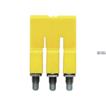 Weidm&uuml;ller 1053760000 &mdash; Terminal Block Cross-Connector when screwed in, yellow, 32 A Poles 3 P 5.10 Ins Yes W 7 mm