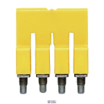 Weidm&uuml;ller 1053860000 &mdash; Terminal Block Cross-Connector when screwed in, yellow, 32 A Poles 4 P 5.10 Ins Yes W 7 mm