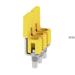 Weidm&uuml;ller 1054560000 &mdash; Terminal Block Cross-Connector when screwed in, yellow, 41 A Poles 3 P 6.10 Ins Yes W 7.6 mm