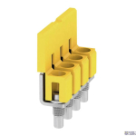 Weidm&uuml;ller 1054660000 &mdash; Terminal Block Cross-Connector when screwed in, yellow, 41 A Poles 4 P 6.10 Ins Yes W 7.6 mm